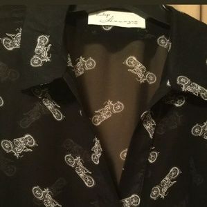 Sheer motorcycle blouse.. Moto.. S/M
